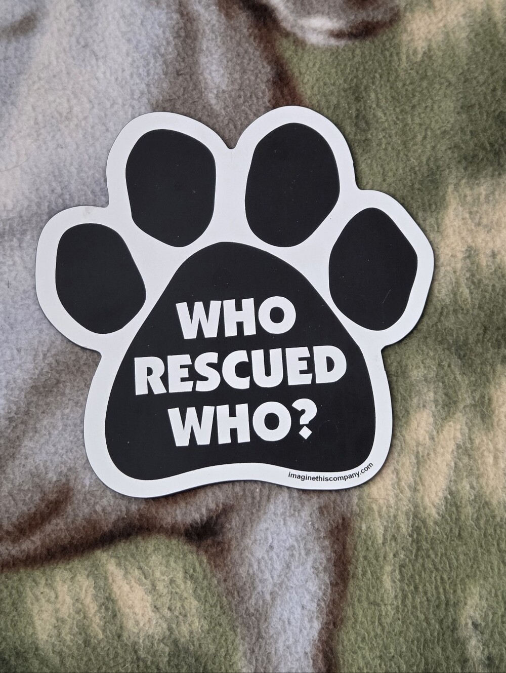 Who Rescued Who Car Magnet